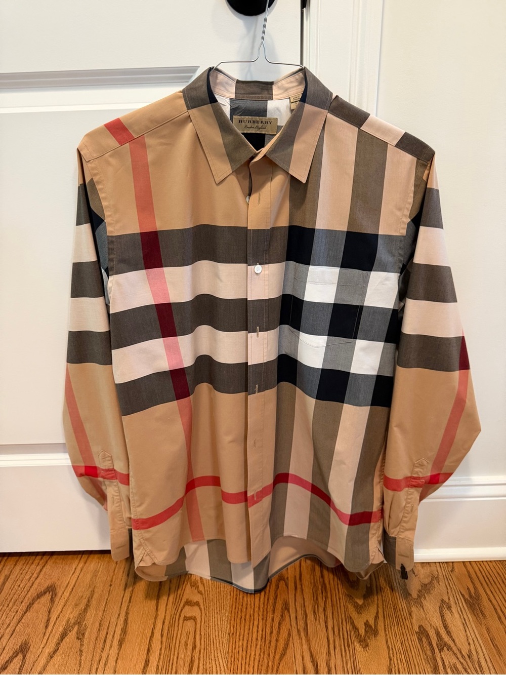 Burberry Tan and Black Check Shirt